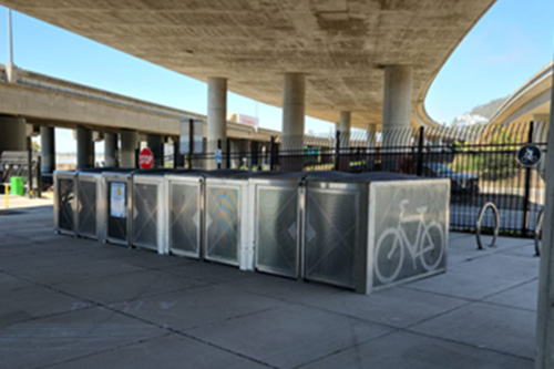 Photo of bike lockers